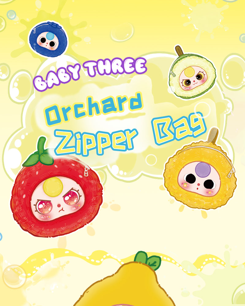 Baby Three Orchard Zipper Bag Plush Blind Box | 8 Styles + Secret
