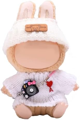 17cm Doll Clothes Hat Clothes Camera Set Accessories Suit Cute Doll Clothes Blind Box Plush Figures
