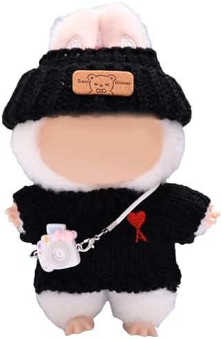 17cm Doll Clothes Hat Clothes Camera Set Accessories Suit Cute Doll Clothes Blind Box Plush Figures
