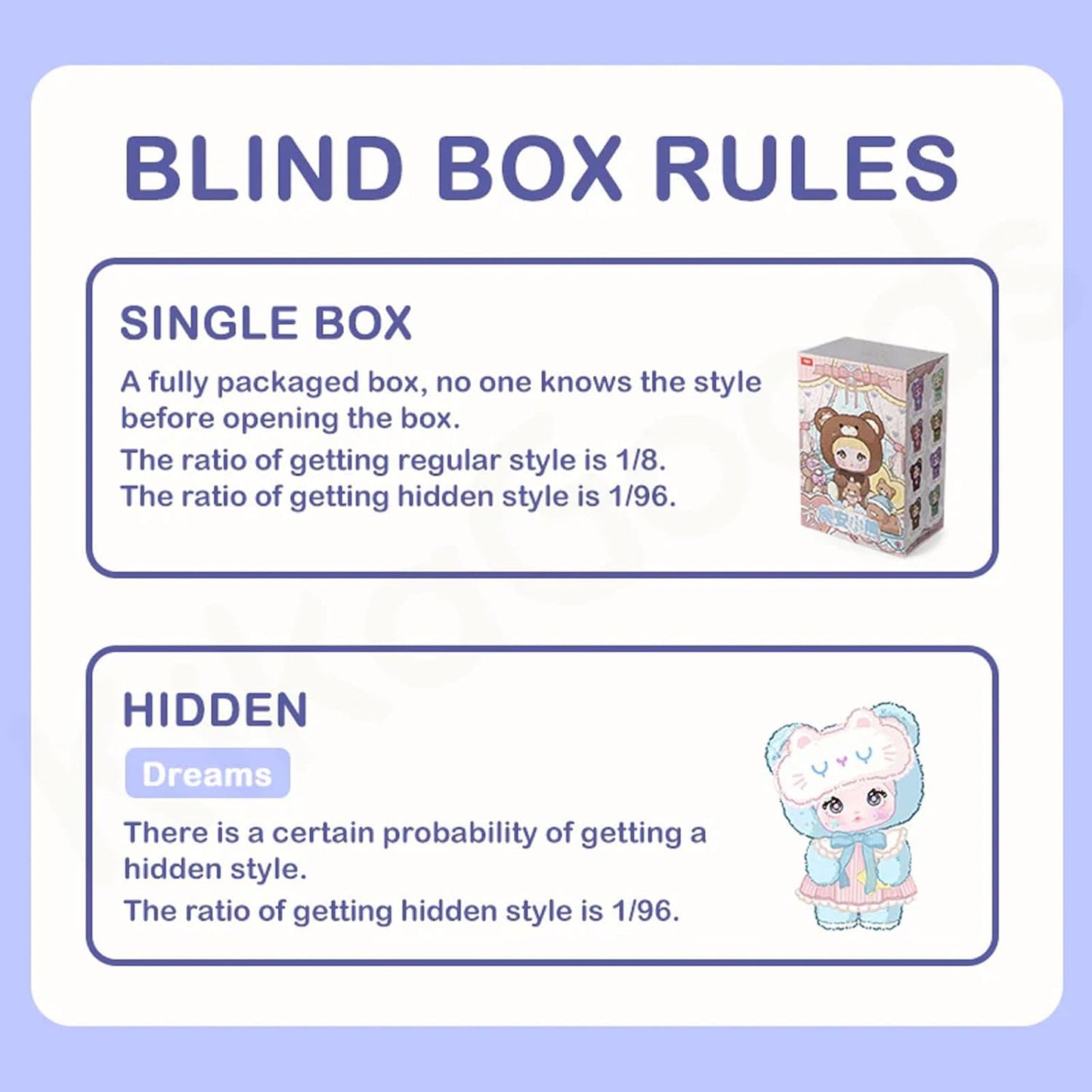 Nommi Blind Box Plush Figures Large Cute Vinyl Nommi 400% Good Night Bear Series Collectible Toy
