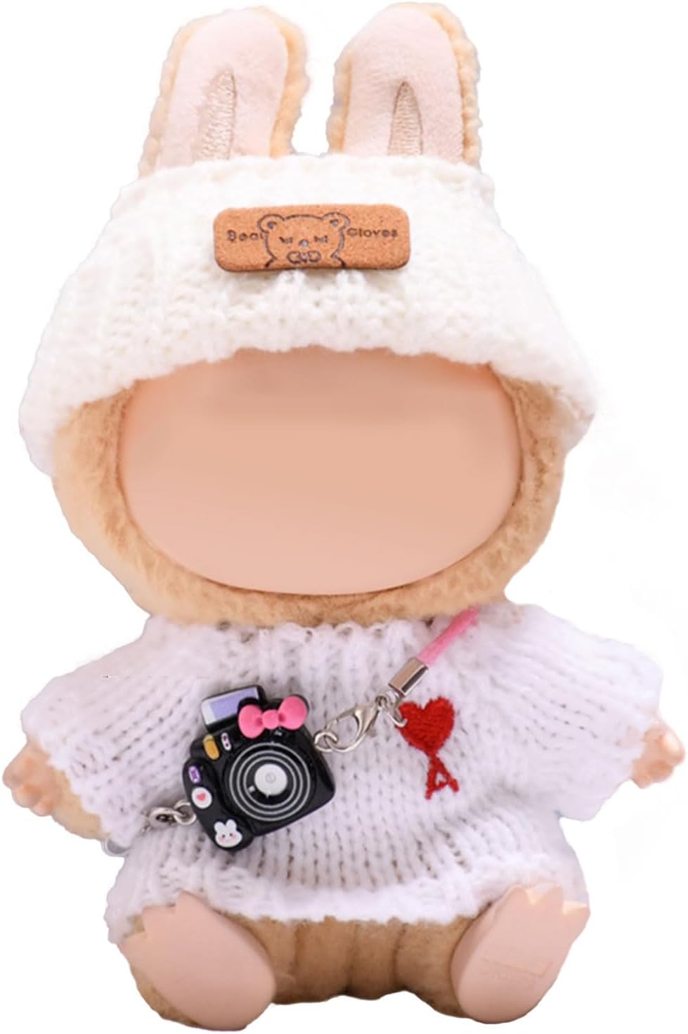 17cm Doll Clothes Hat Clothes Camera Set Accessories Suit Cute Doll Clothes Blind Box Plush Figures