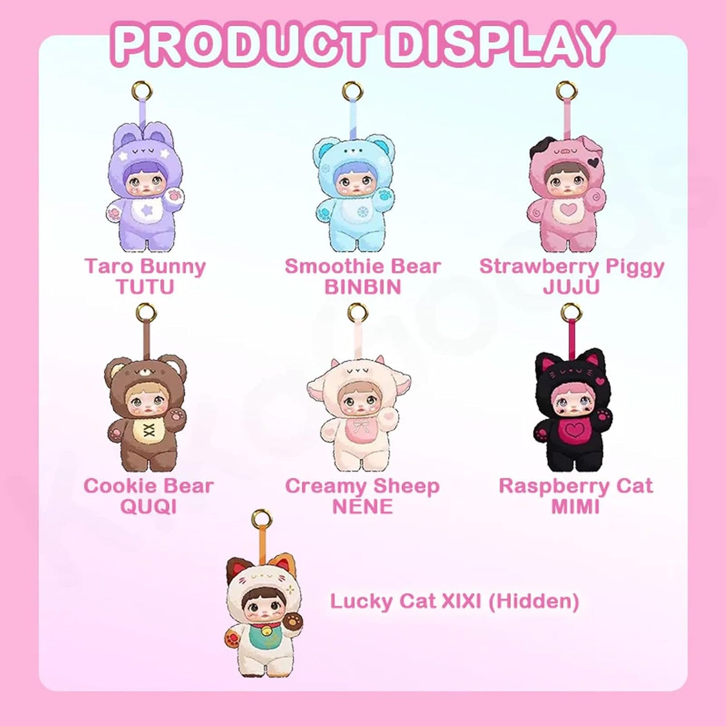 Nommi Blind Box Plush Cute Vinyl Blind Box Plush Doll Loveliness Never Ends Series Collectible Toys