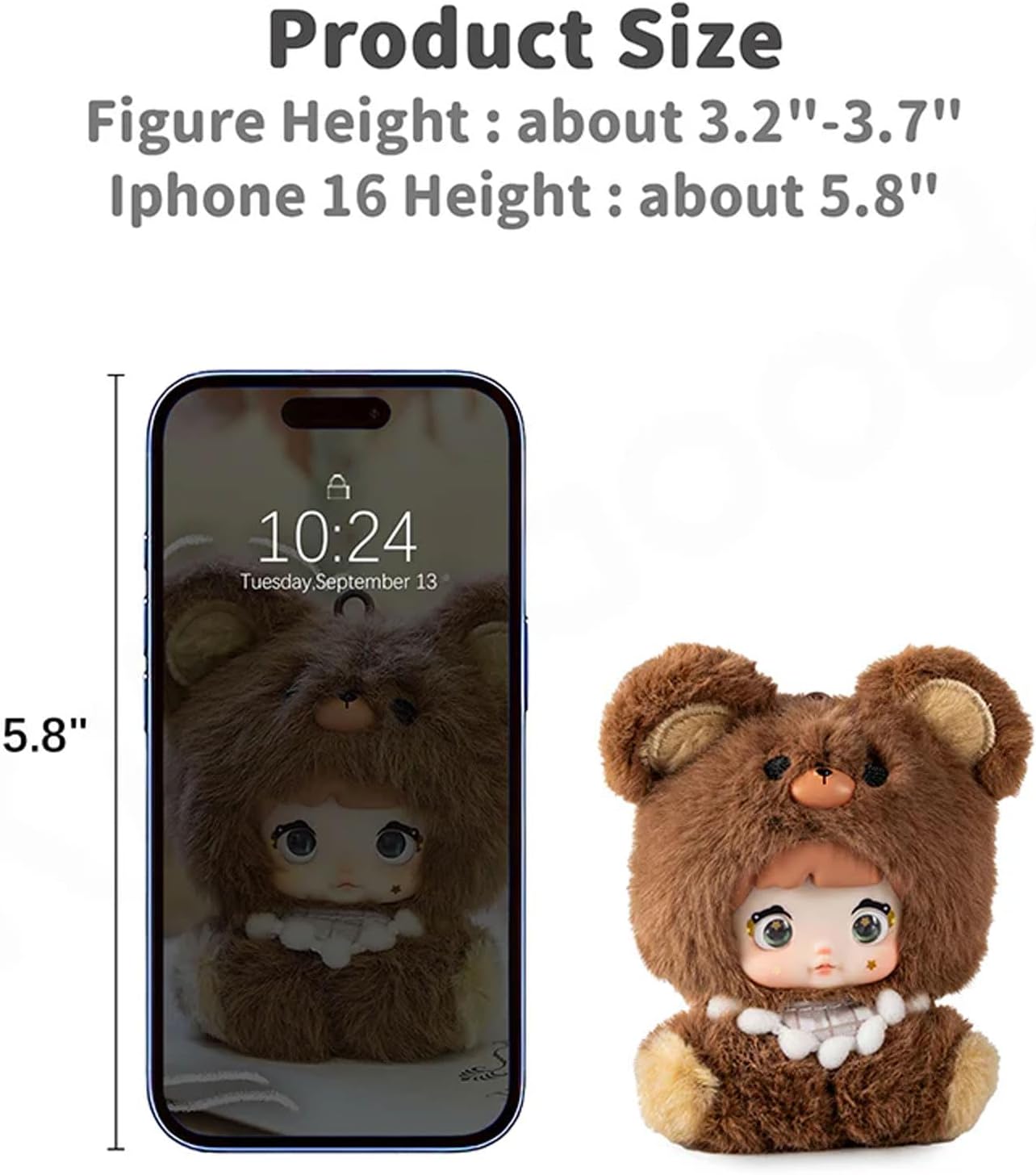 Nommi Blind Box Plush Doll Cute Vinyl Face Blind Box Plush Doll Baby Series Collectible Toy