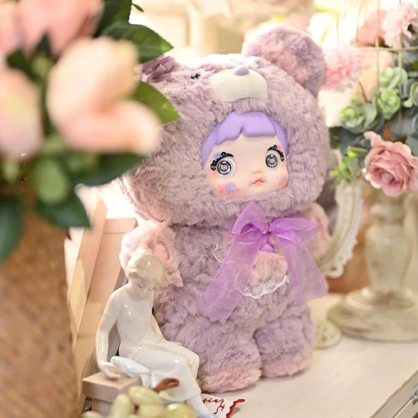 Nommi Blind Box Plush Figures Large Cute Vinyl Nommi 400% Good Night Bear Series Collectible Toy