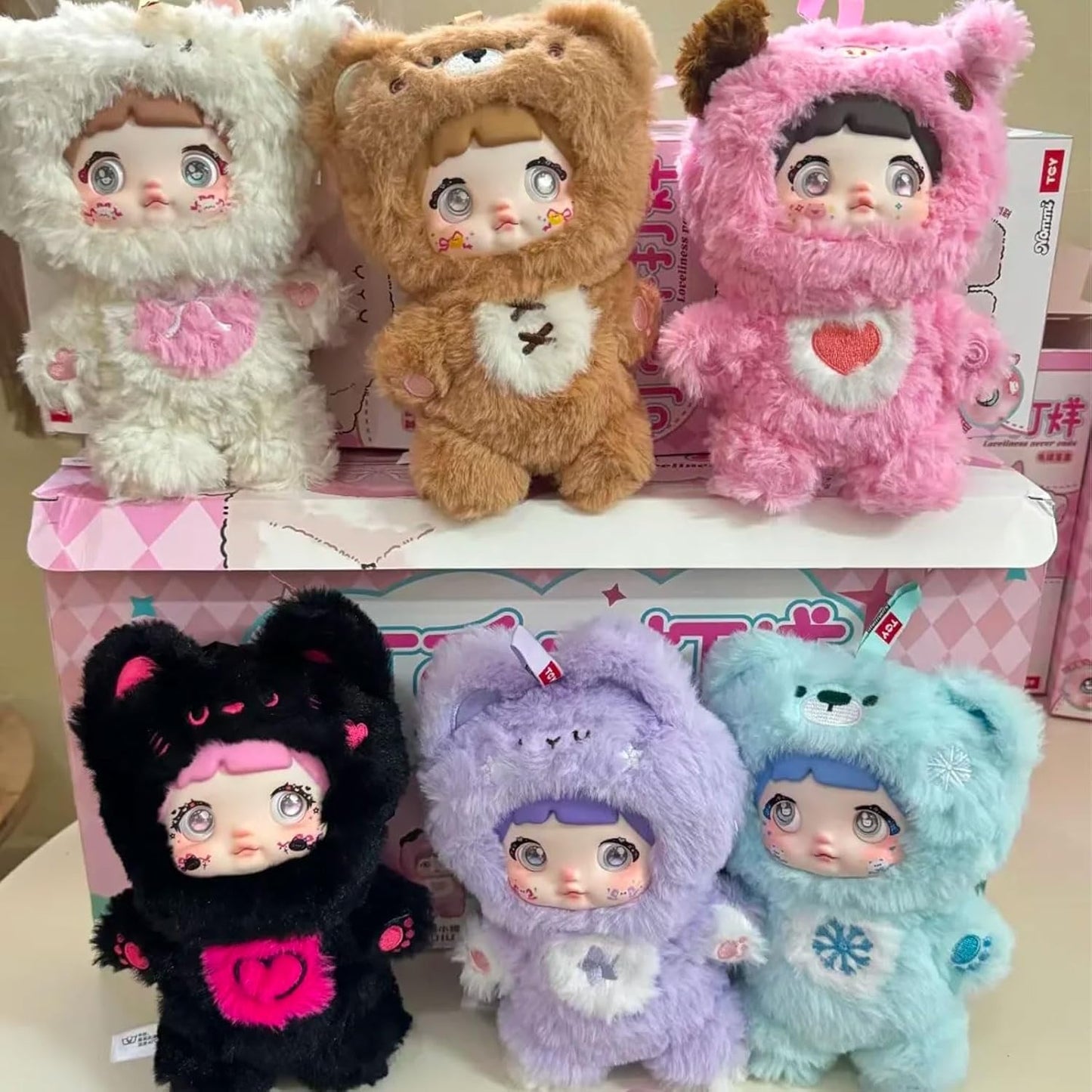 Nommi Blind Box Plush Cute Vinyl Blind Box Plush Doll Loveliness Never Ends Series Collectible Toys