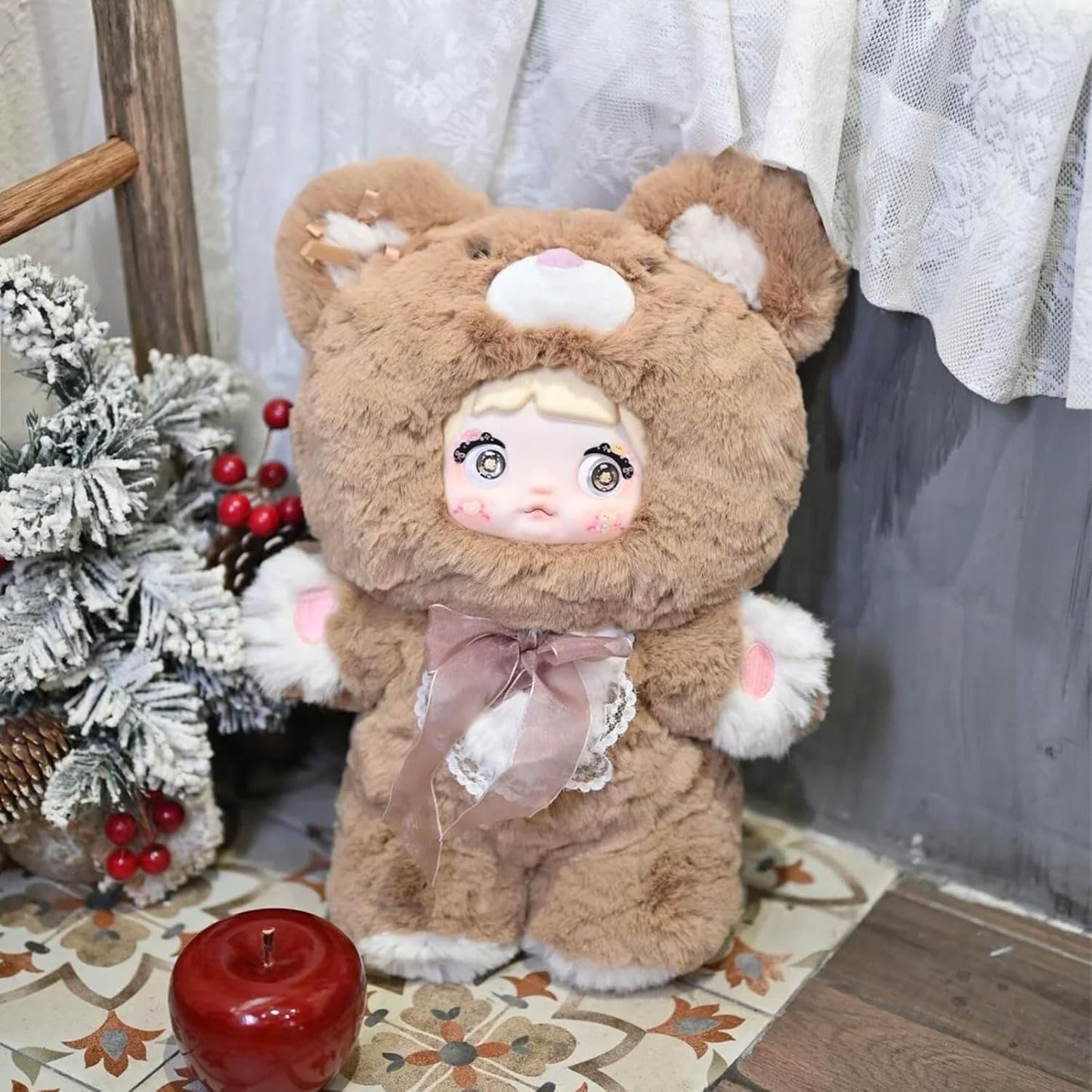 Nommi Blind Box Plush Figures Large Cute Vinyl Nommi 400% Good Night Bear Series Collectible Toy