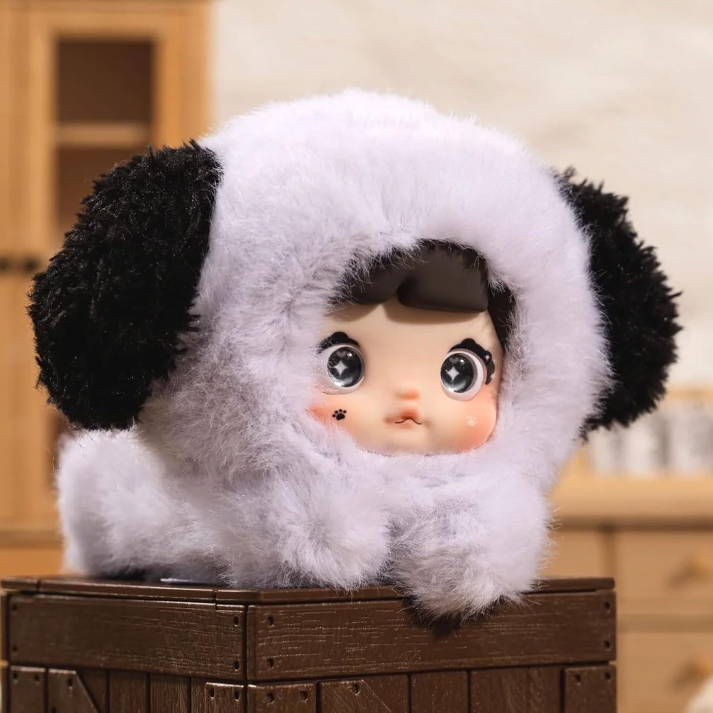 Nommi Blind Box Plush Doll Cute Vinyl Face Blind Box Plush Doll Baby Series Collectible Toy