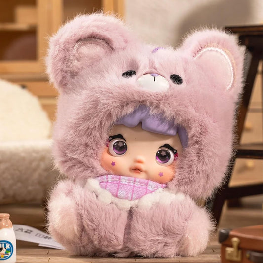 Nommi Blind Box Plush Doll Cute Vinyl Face Blind Box Plush Doll Baby Series Collectible Toy