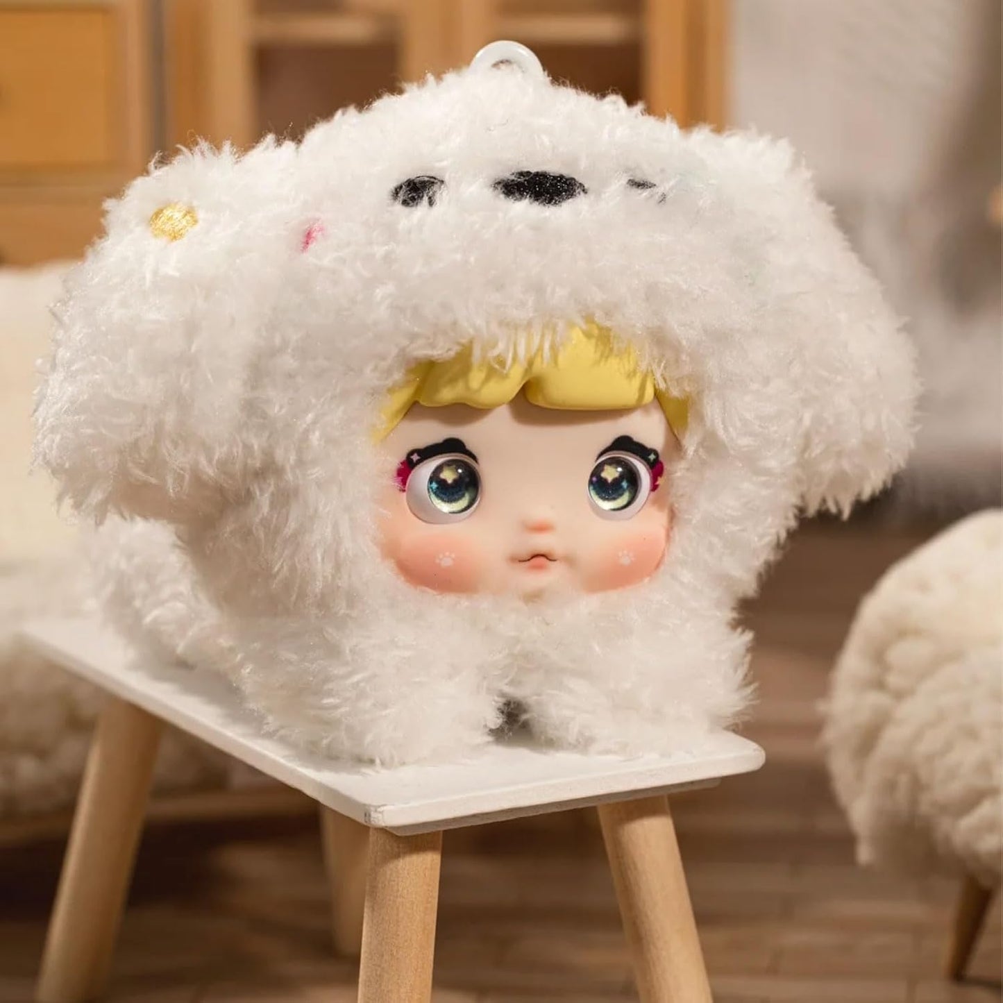 Nommi Blind Box Plush Doll Cute Vinyl Face Blind Box Plush Doll Baby Series Collectible Toy