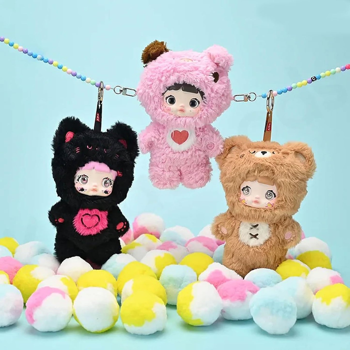 Nommi Blind Box Plush Cute Vinyl Blind Box Plush Doll Loveliness Never Ends Series Collectible Toys
