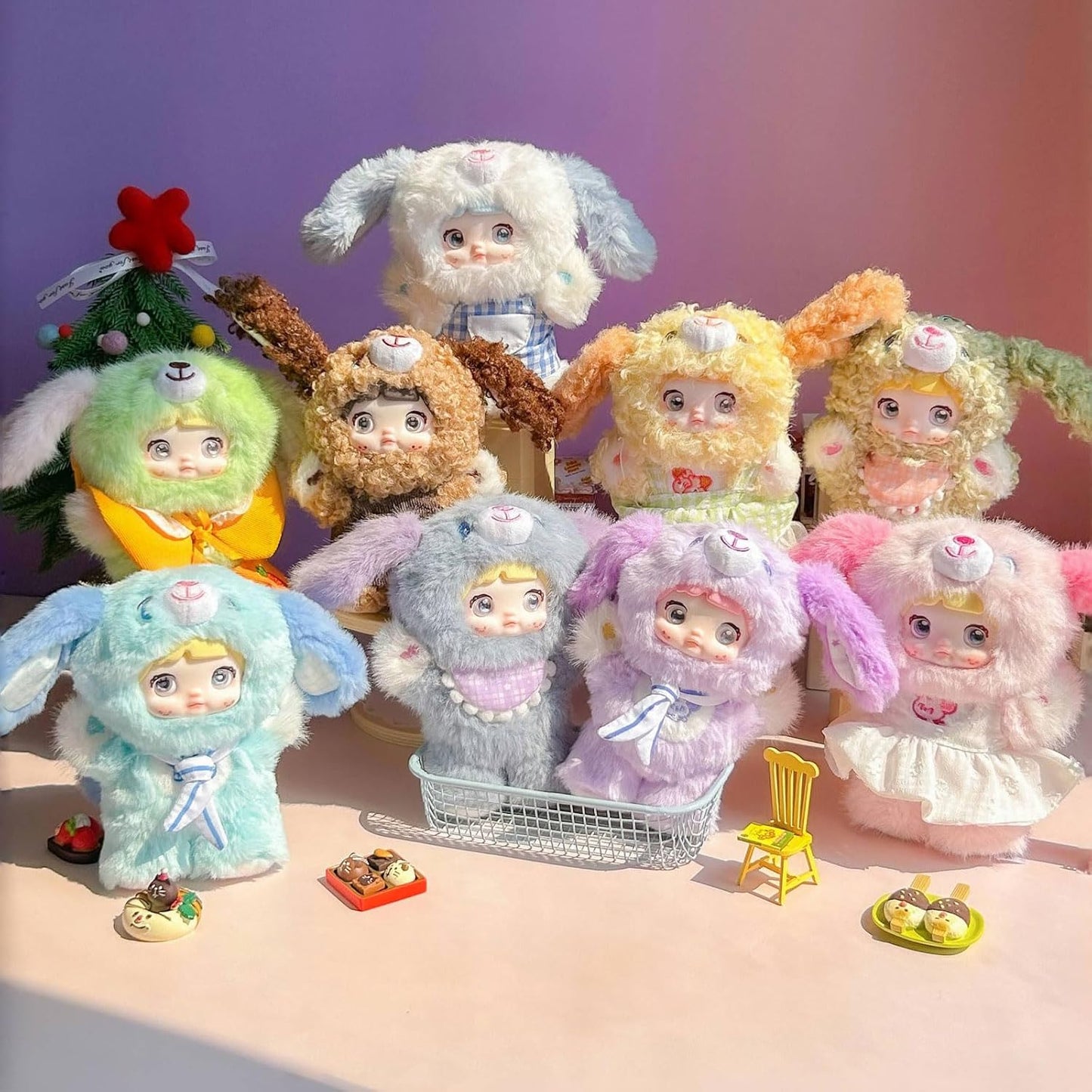 Nommi Blind Box Plush Cute Vinyl Blind Box Nommi Puppy Diary Series Collectible Toys Mystery Box