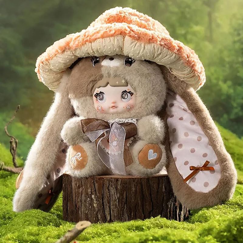 Nommi Blind Box Plush Figures Cute Vinyl Blind Box Nommi 400% Mushroom Hat Series Collectible Toy