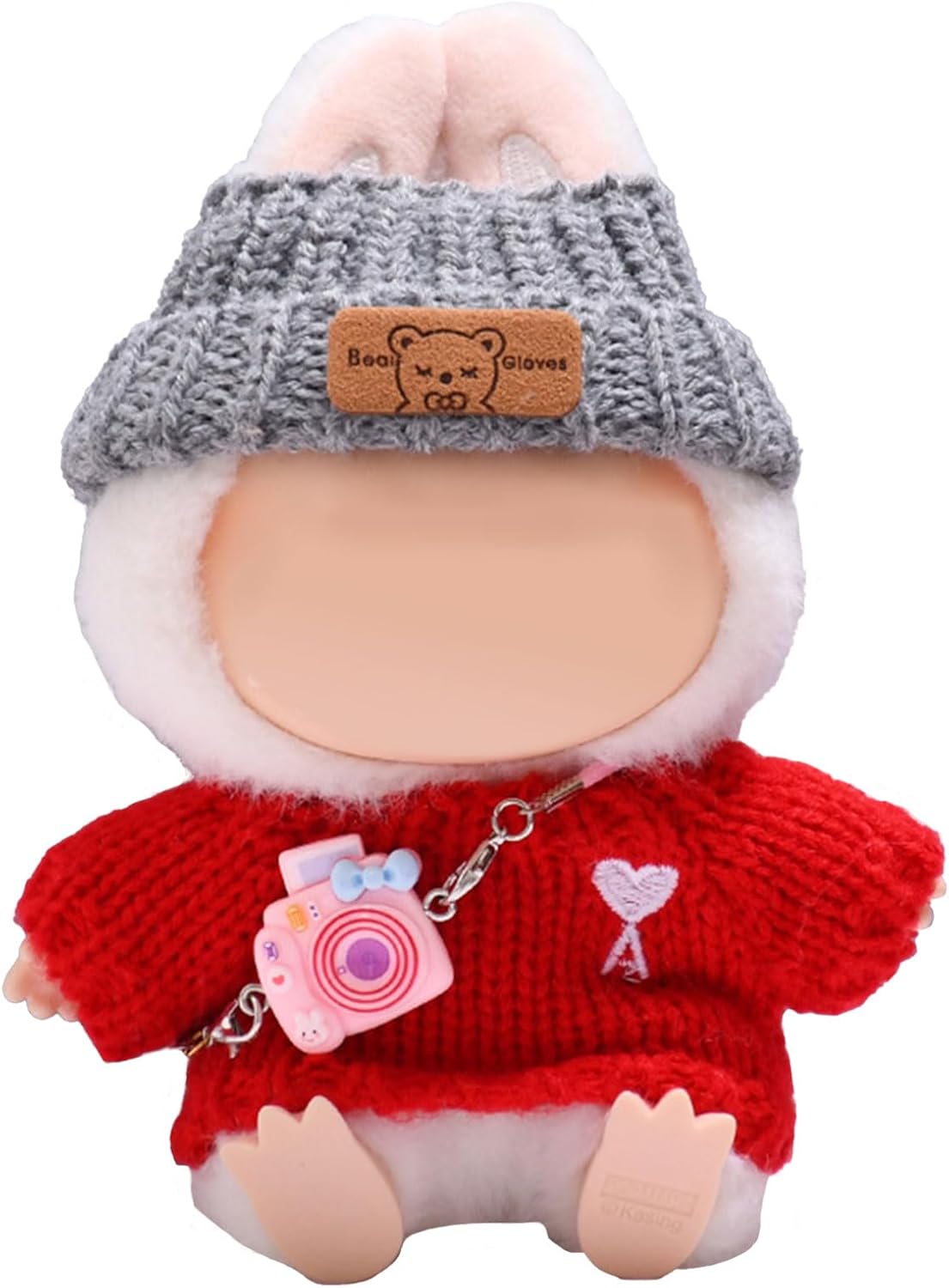 17cm Doll Clothes Hat Clothes Camera Set Accessories Suit Cute Doll Clothes Blind Box Plush Figures