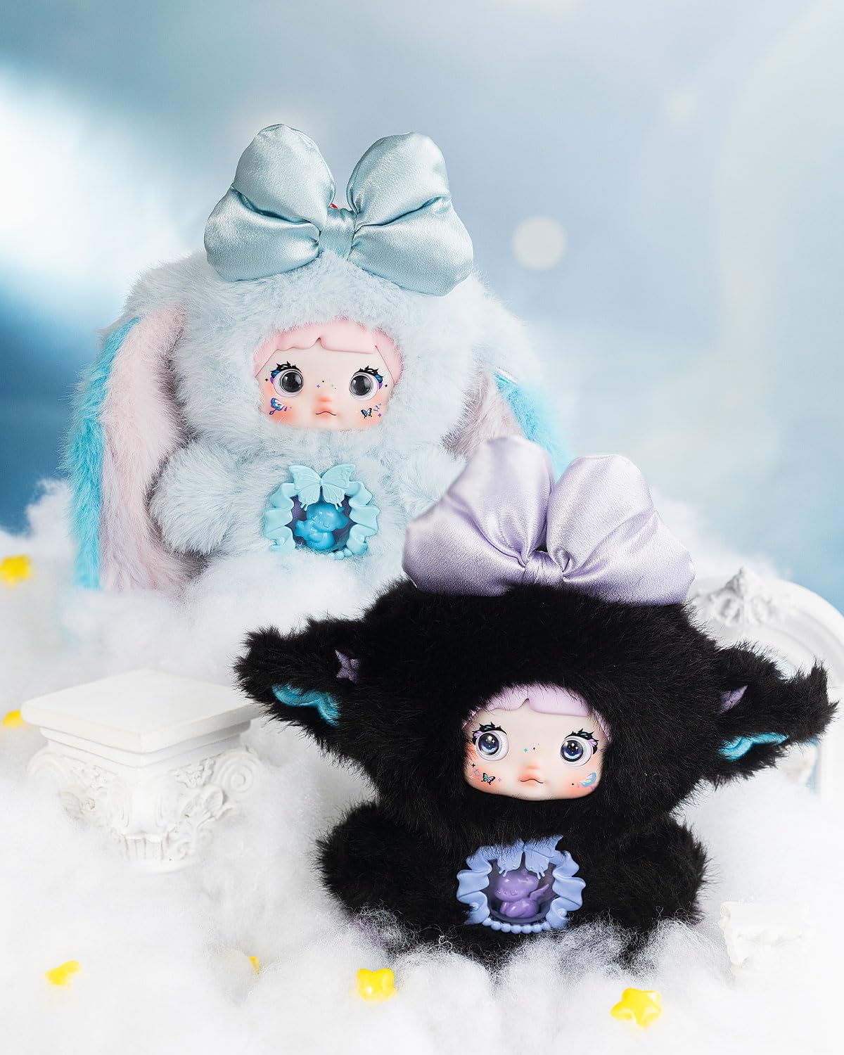 Nommi Blind Box Plush Figures Cute Vinyl Blind Box Nommi Fantasy World Series Collectible Toys