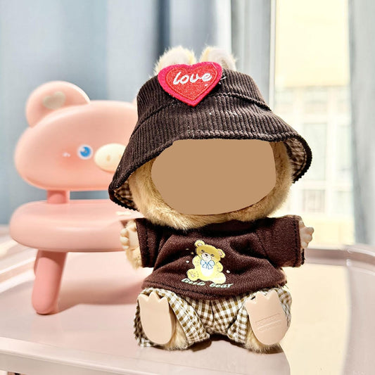 17cm Doll Clothes Cute Dolls Accessories with Top Pants Hat Set Luxury Chic Doll Style Bundle