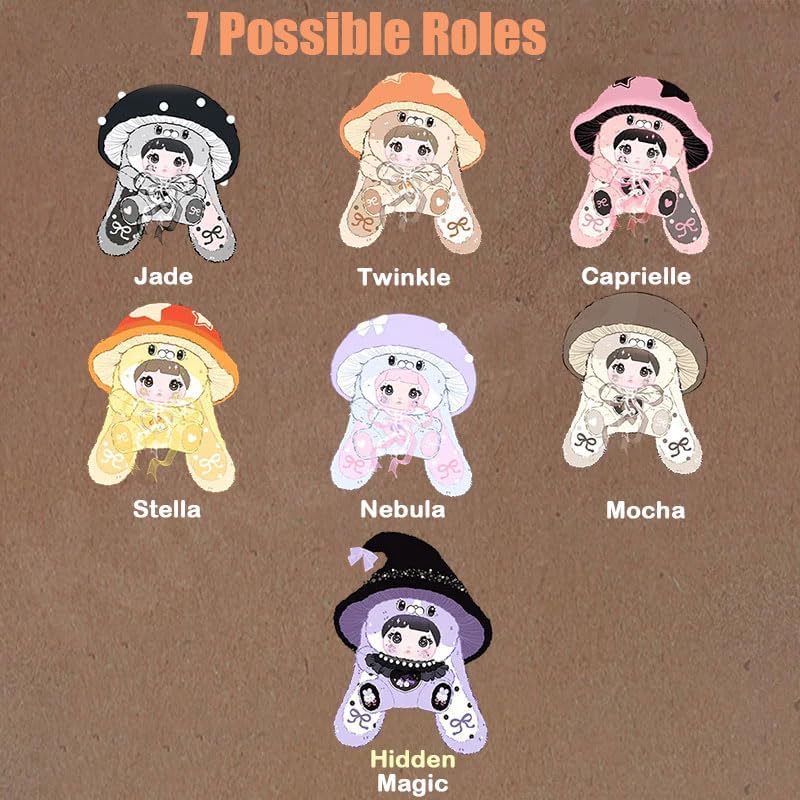 Nommi Blind Box Plush Figures Cute Vinyl Blind Box Nommi 400% Mushroom Hat Series Collectible Toy